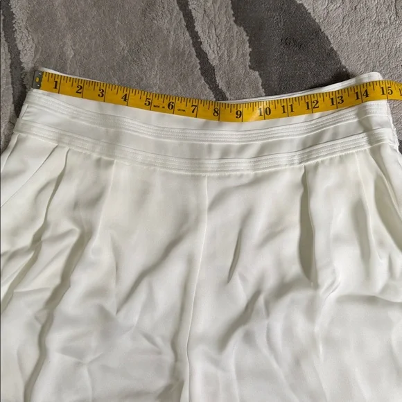 Ramy Brook Ivory High Waist Satin Women's Shorts